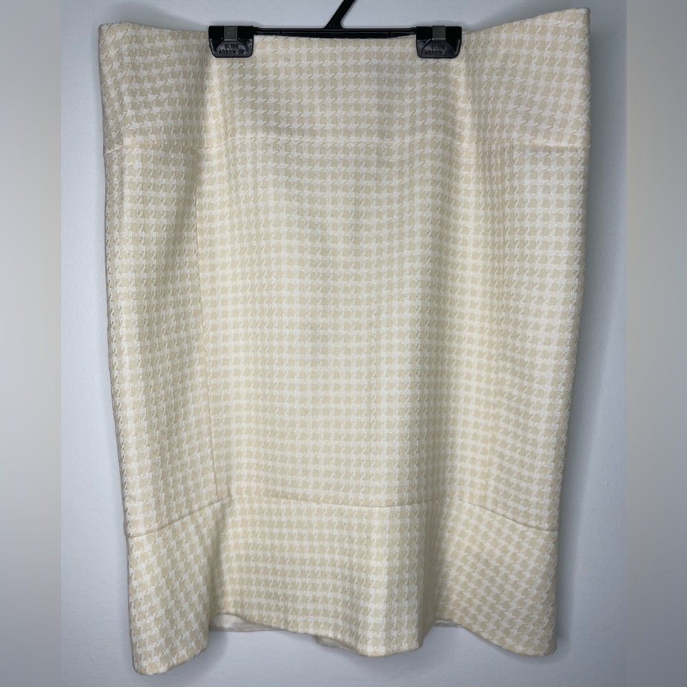 Vintage Holt Renfrew tweed houndstooth wool mini skirt